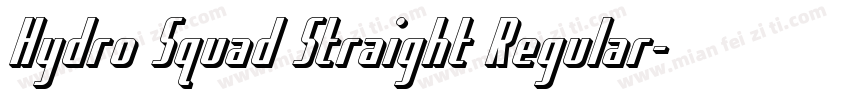 Hydro Squad Straight Regular字体转换
